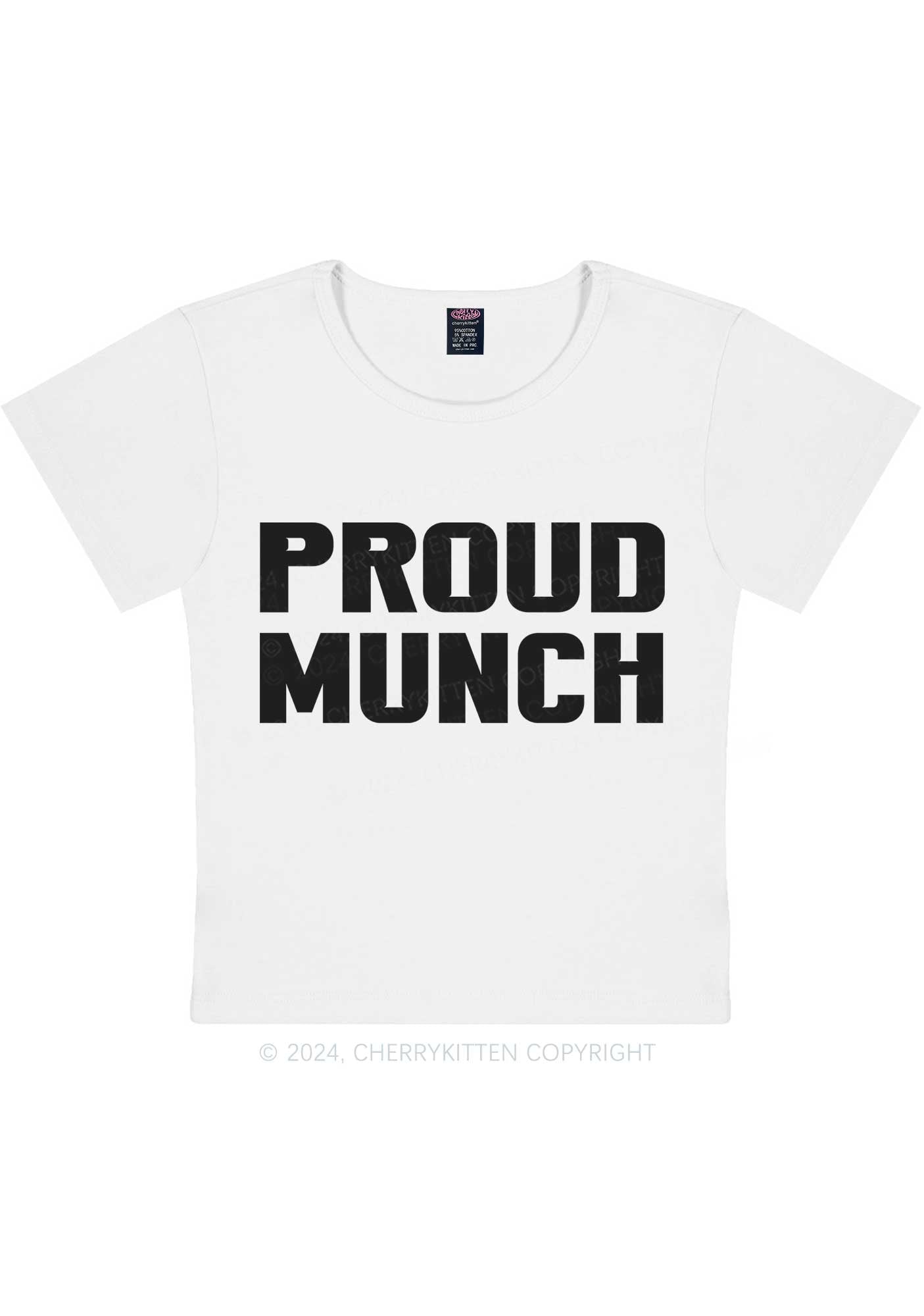 Proud Munch Y2K Baby Tee Cherrykitten