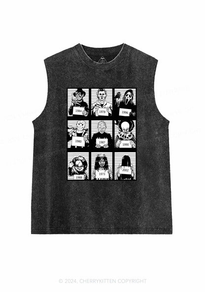 Halloween Spooky Roles Y2K Washed Tank Cherrykitten