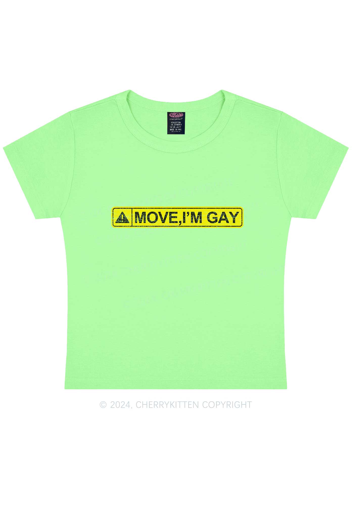 Move I'm Gay Y2K Baby Tee Cherrykitten