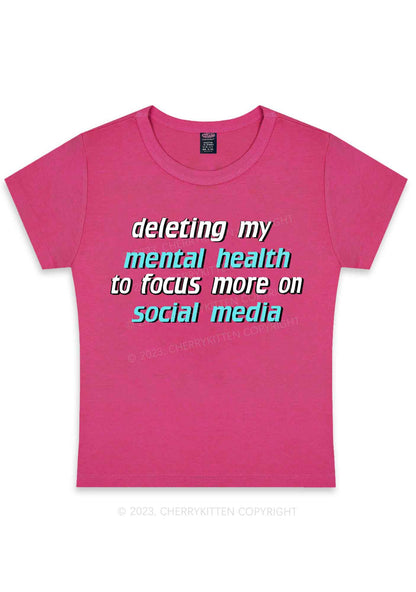 Curvy Deleting My Mental Health Y2K Baby Tee Cherrykitten