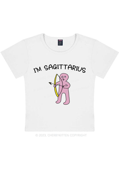 I'm Sagittarius Y2K Baby Tee Cherrykitten