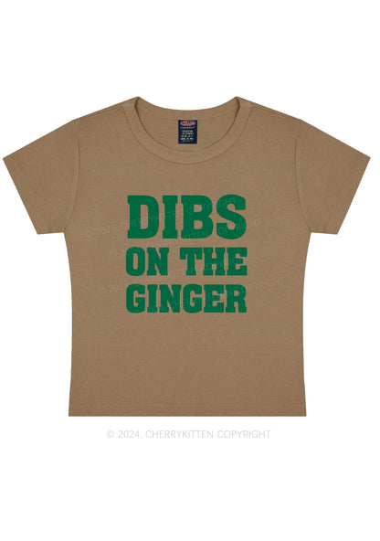 Dibs On The Ginger St Patricks Y2K Baby Tee Cherrykitten