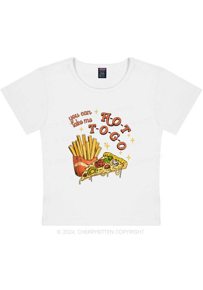 Take Me Hot To Go Y2K Baby Tee Cherrykitten