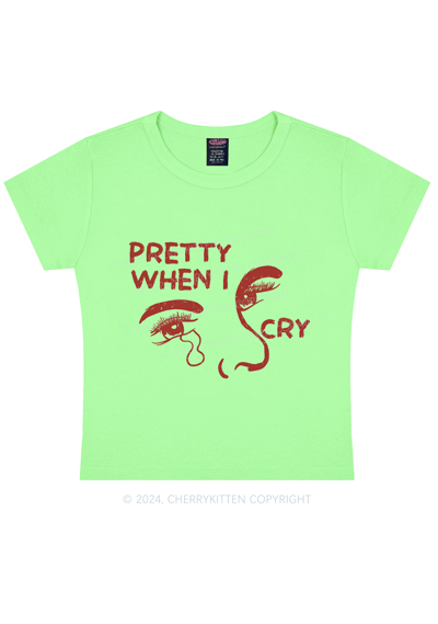 Pretty Cry Y2K Baby Tee Cherrykitten