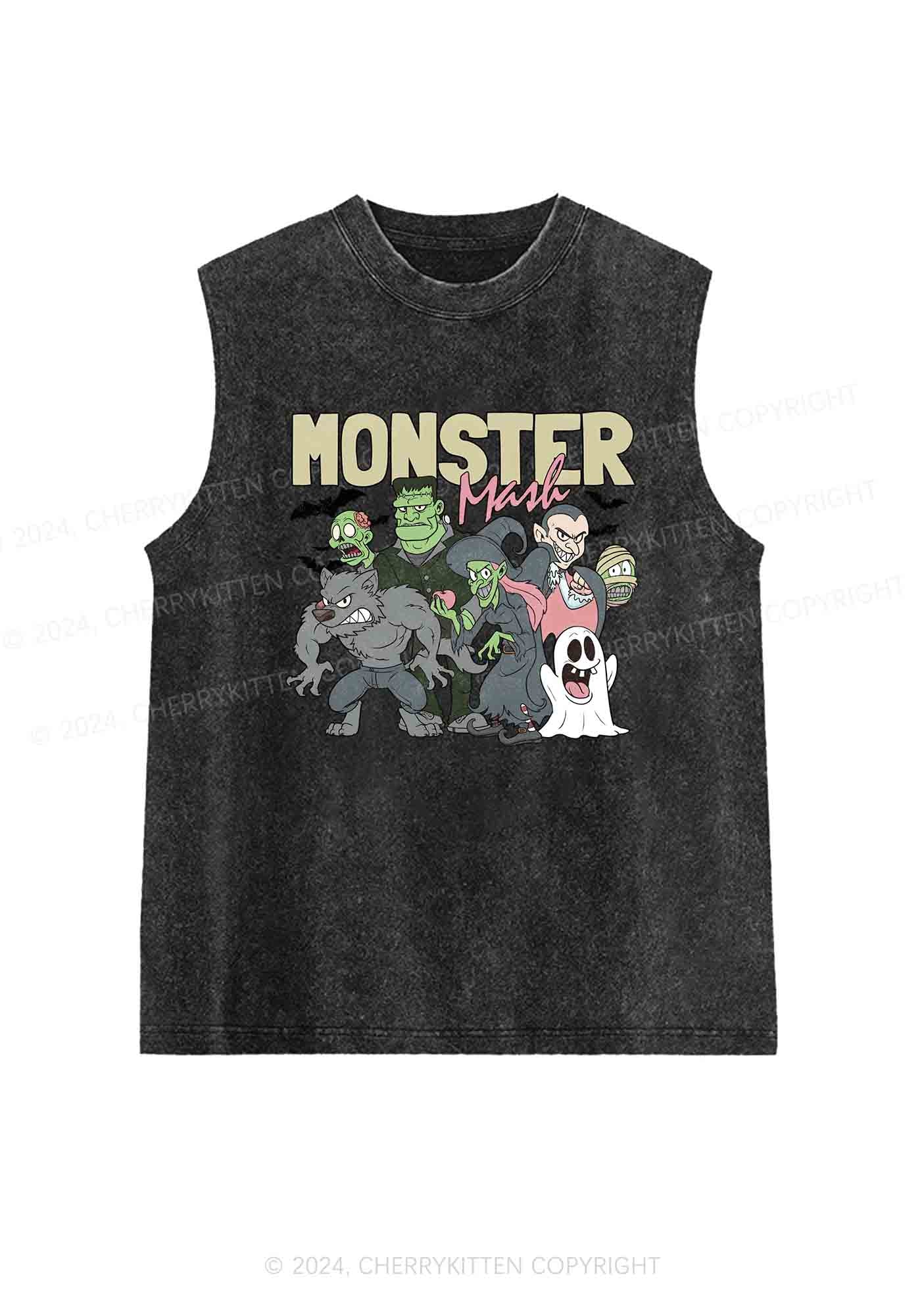 Halloween Monster Y2K Washed Tank Cherrykitten