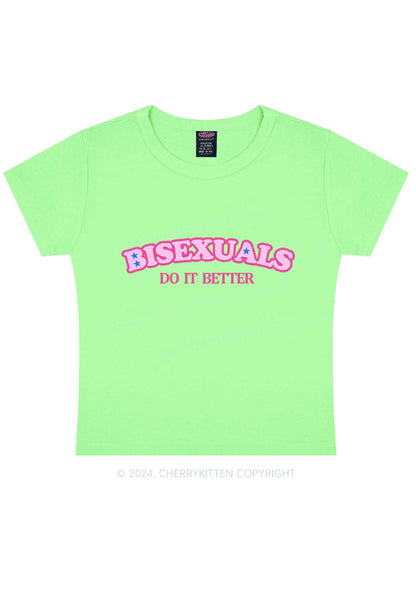 Bisexuals Do It Better Y2K Baby Tee Cherrykitten