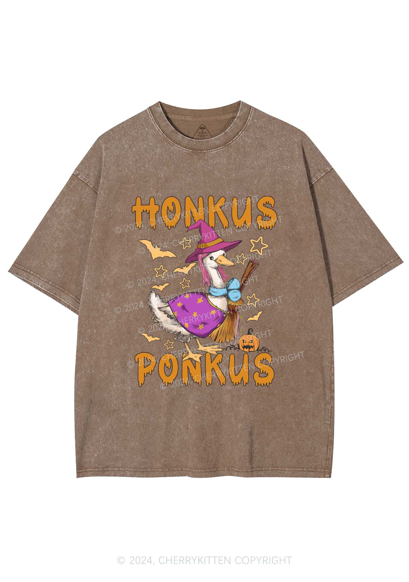 Honkus Ponkus Halloween Y2K Washed Tee Cherrykitten