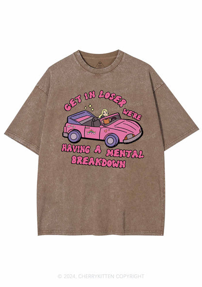 Get In The Car Y2K Washed Tee Cherrykitten