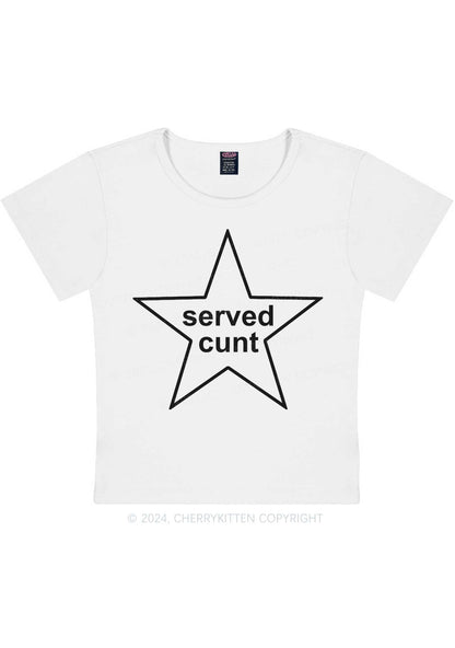 Served Cxxt Star Y2K Baby Tee Cherrykitten