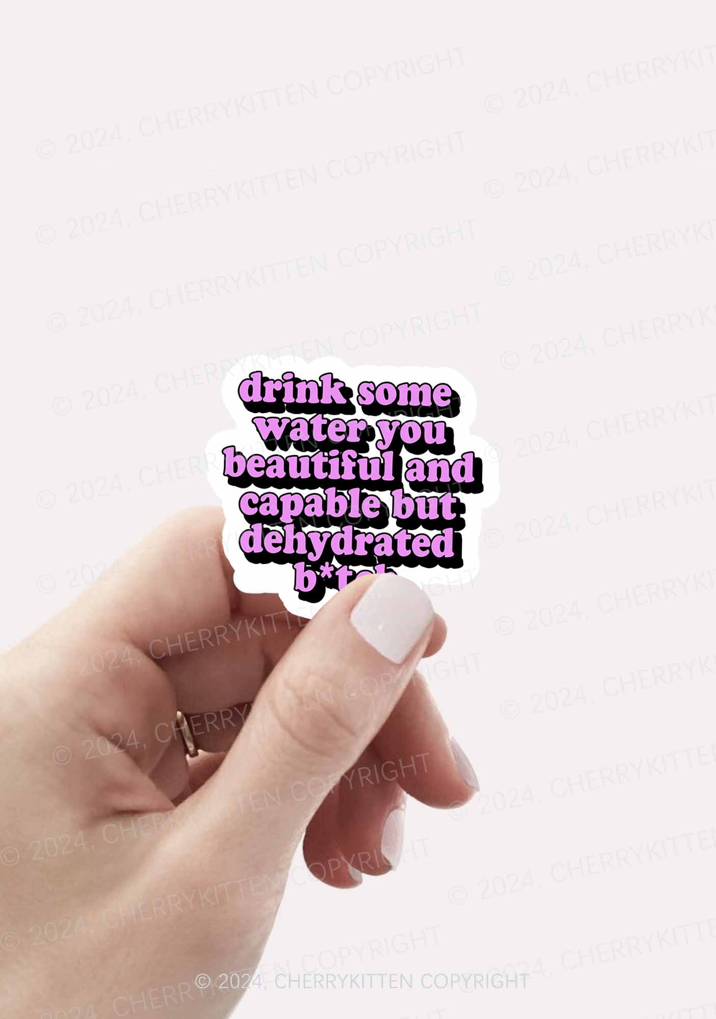 Drink Some Water 1Pc Y2K Sticker Cherrykitten