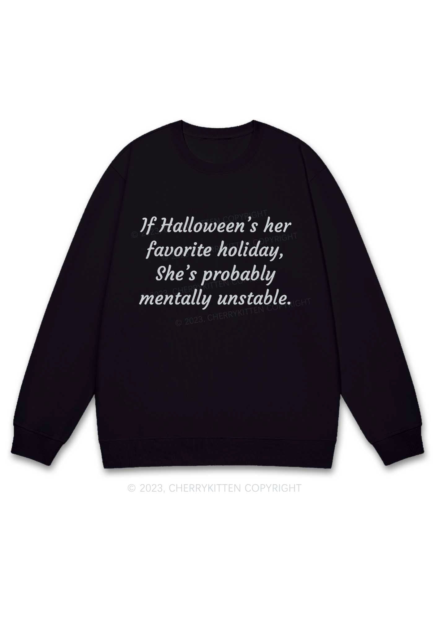 Halloween's Her Favorite Holiday Y2K Sweatshirt Cherrykitten