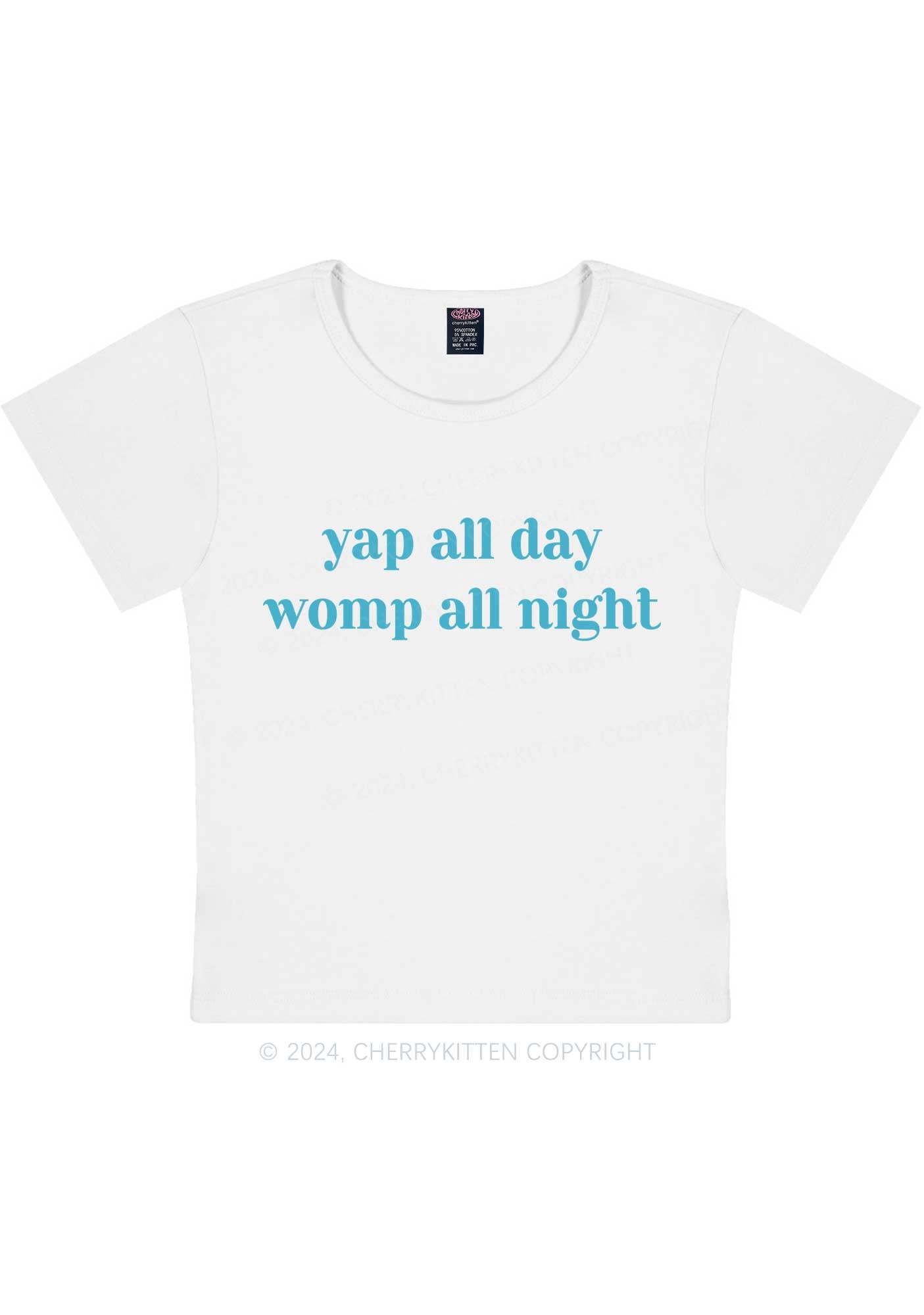 Yap All Day Y2K Baby Tee Cherrykitten