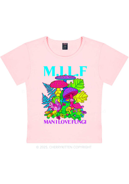 Man I Love Fungi Y2K Baby Tee Cherrykitten