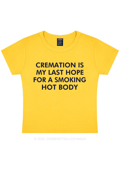 Cremation For Hot Body Y2K Baby Tee Cherrykitten