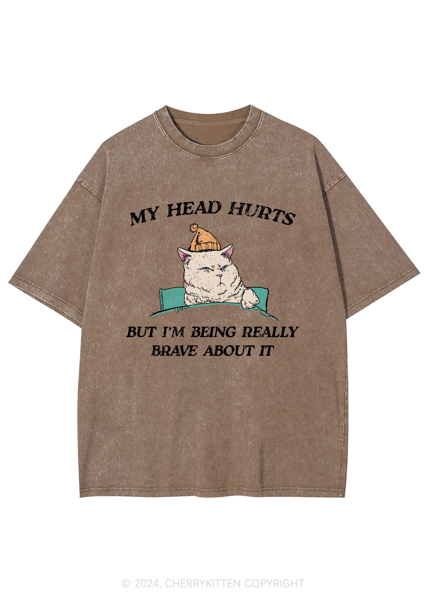 Head Hurts Y2K Washed Tee Cherrykitten