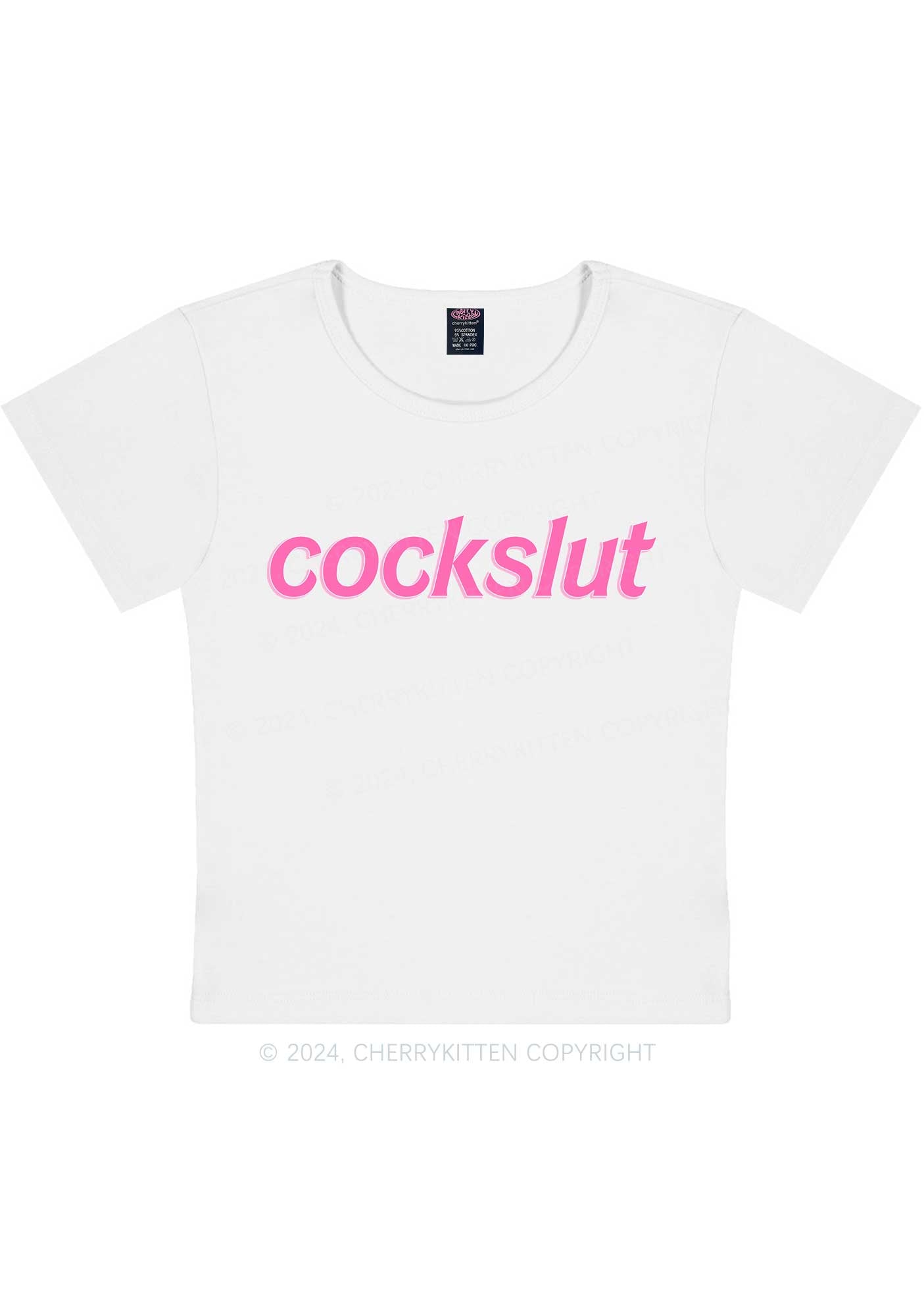 Cockslxt Y2K Baby Tee Cherrykitten