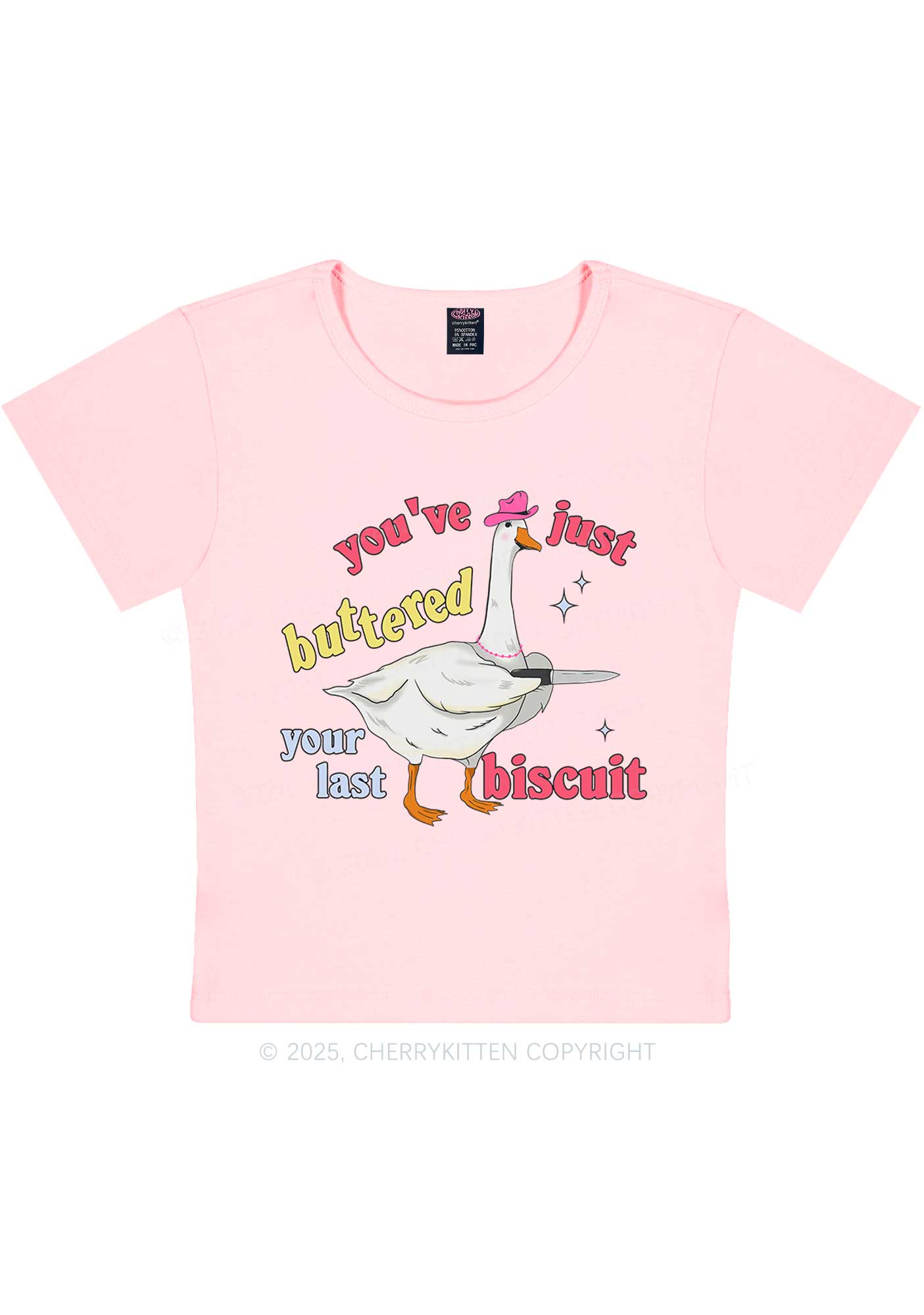 Just Buttered Last Biscuit Y2K Baby Tee Cherrykitten