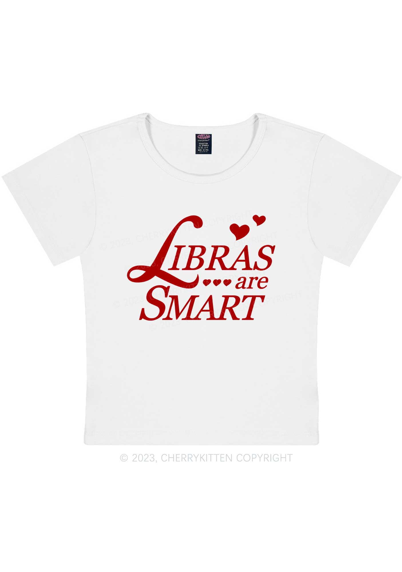 Curvy Libras Are Smart Y2K Baby Tee Cherrykitten