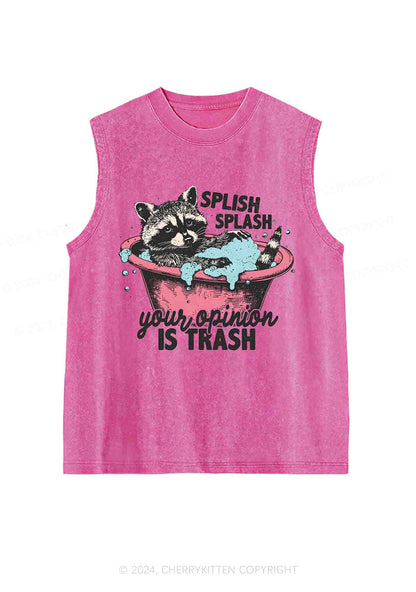 Raccoons Trash Opinion Y2K Washed Tank Cherrykitten