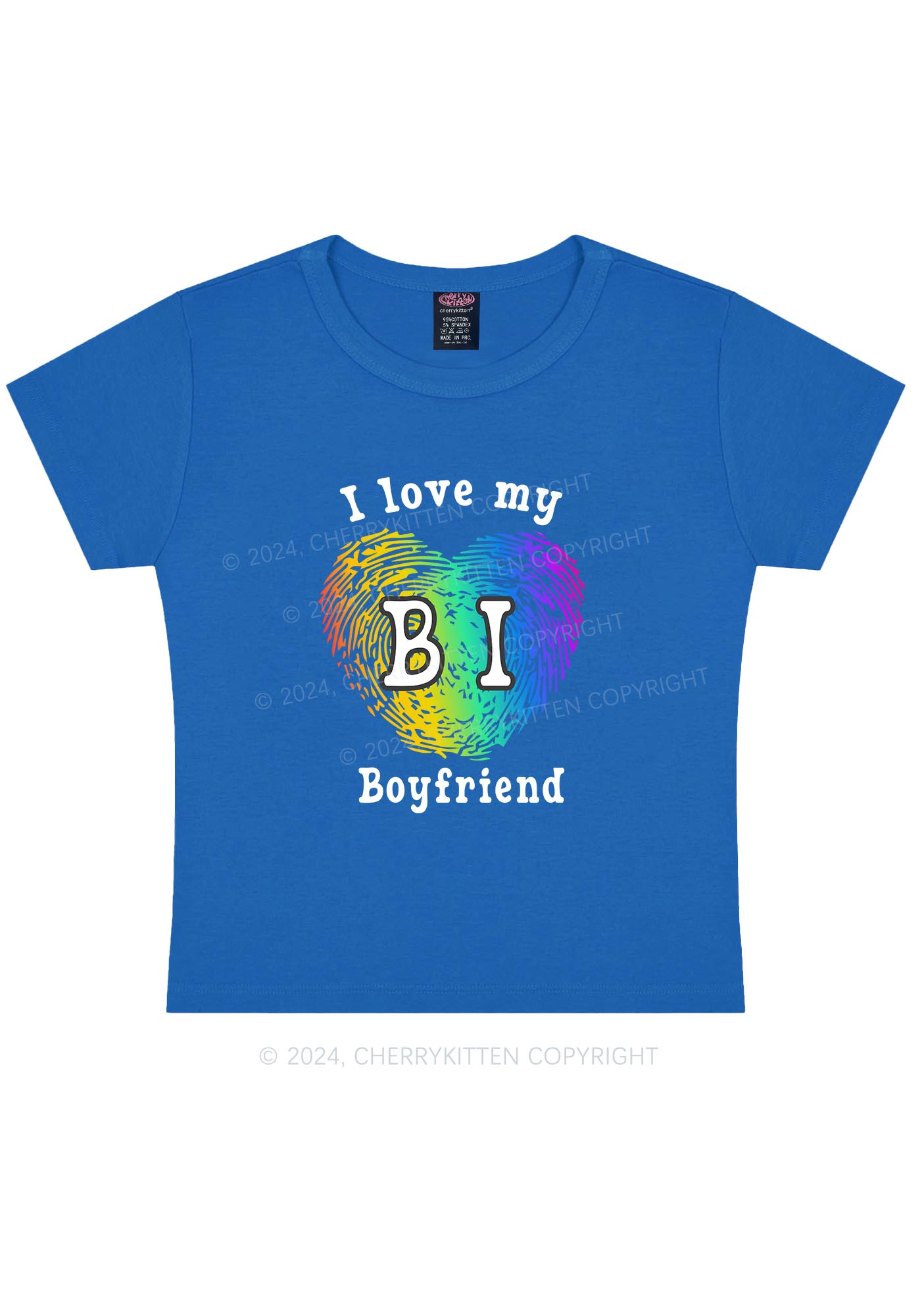 Love My Bi Boyfriend Y2K Baby Tee Cherrykitten