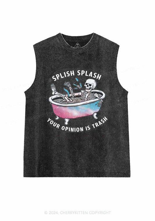 Halloween Splish Splash Y2K Washed Tank Cherrykitten