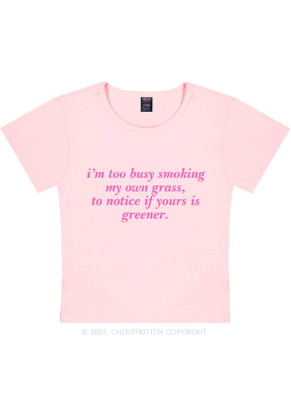 Too Busy Smoking Y2K Baby Tee Cherrykitten