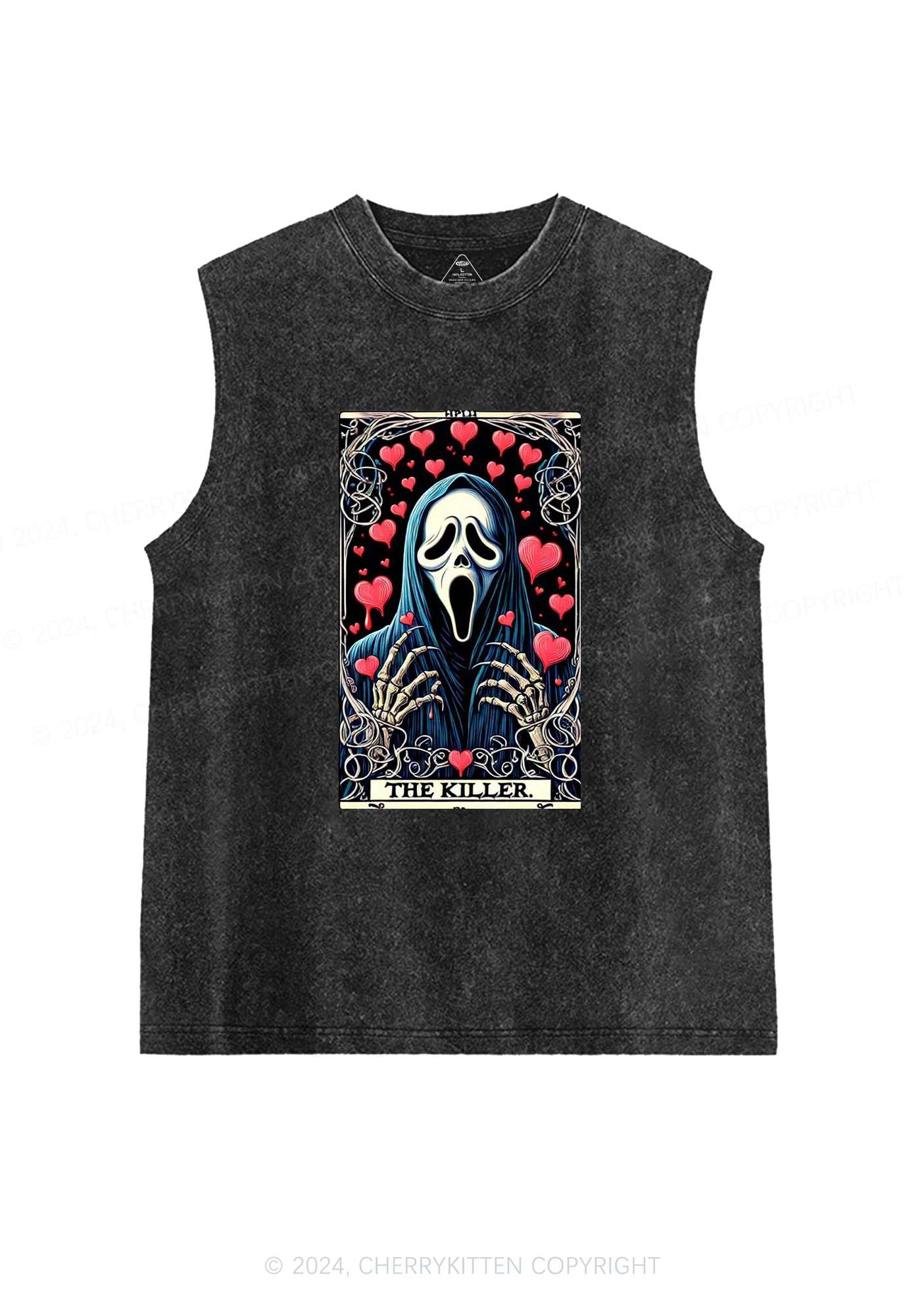 Halloween The Killer Y2K Washed Tank Cherrykitten