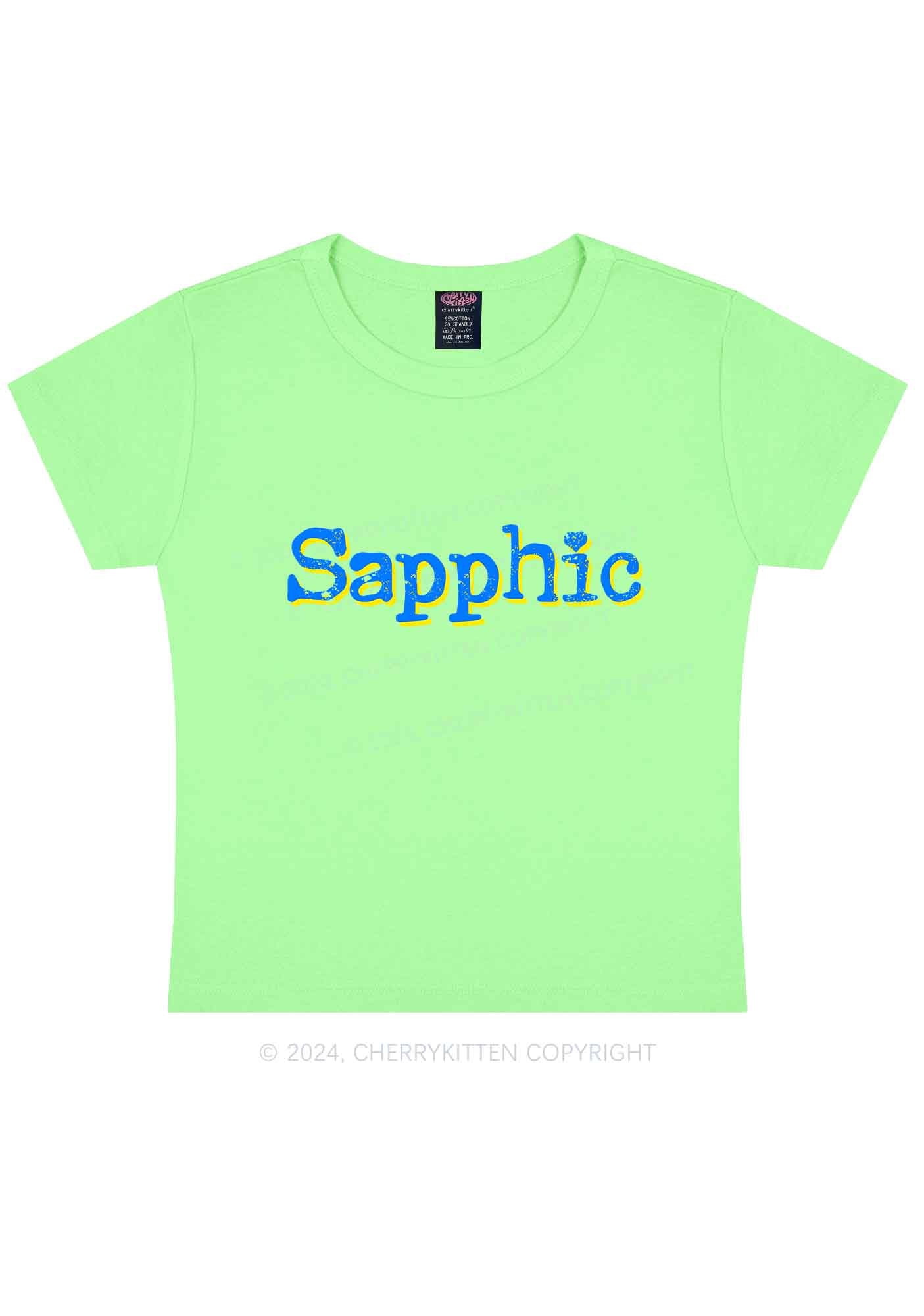 Sapphic Y2K Baby Tee Cherrykitten