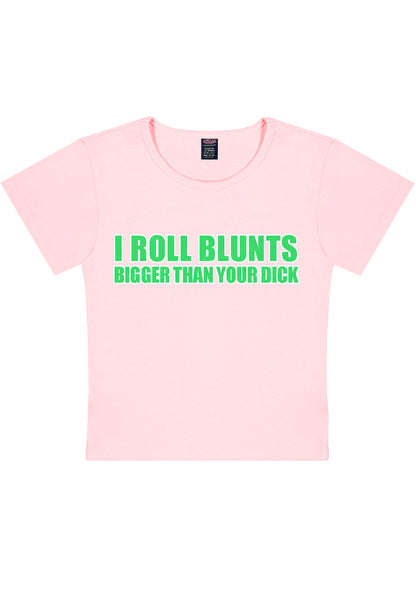 I Roll Blunts Y2K Baby Tee Cherrykitten