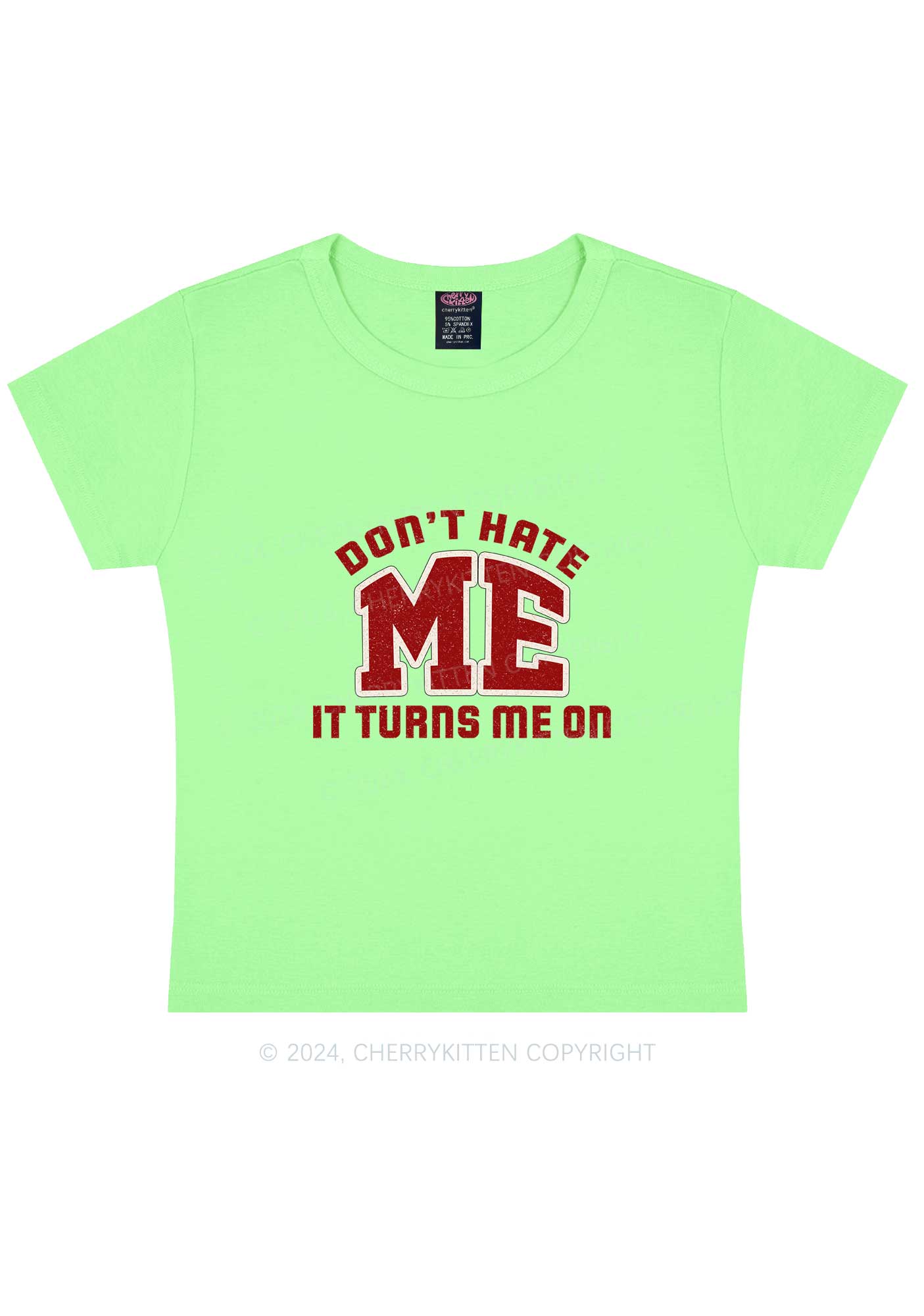 Don't Hate Me Y2K Baby Tee Cherrykitten