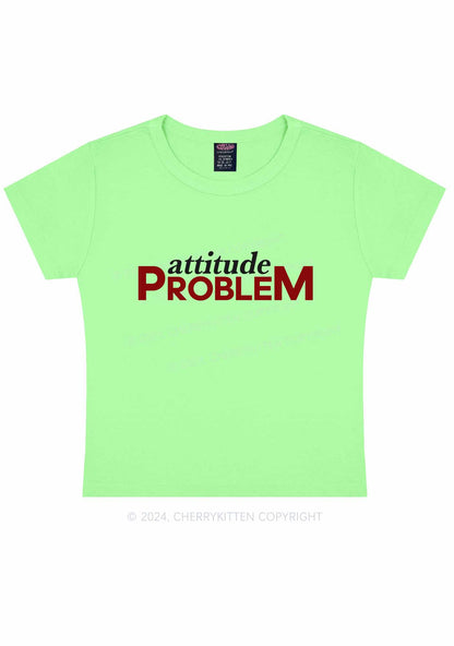 Big Attitude Problem Y2K Baby Tee Cherrykitten