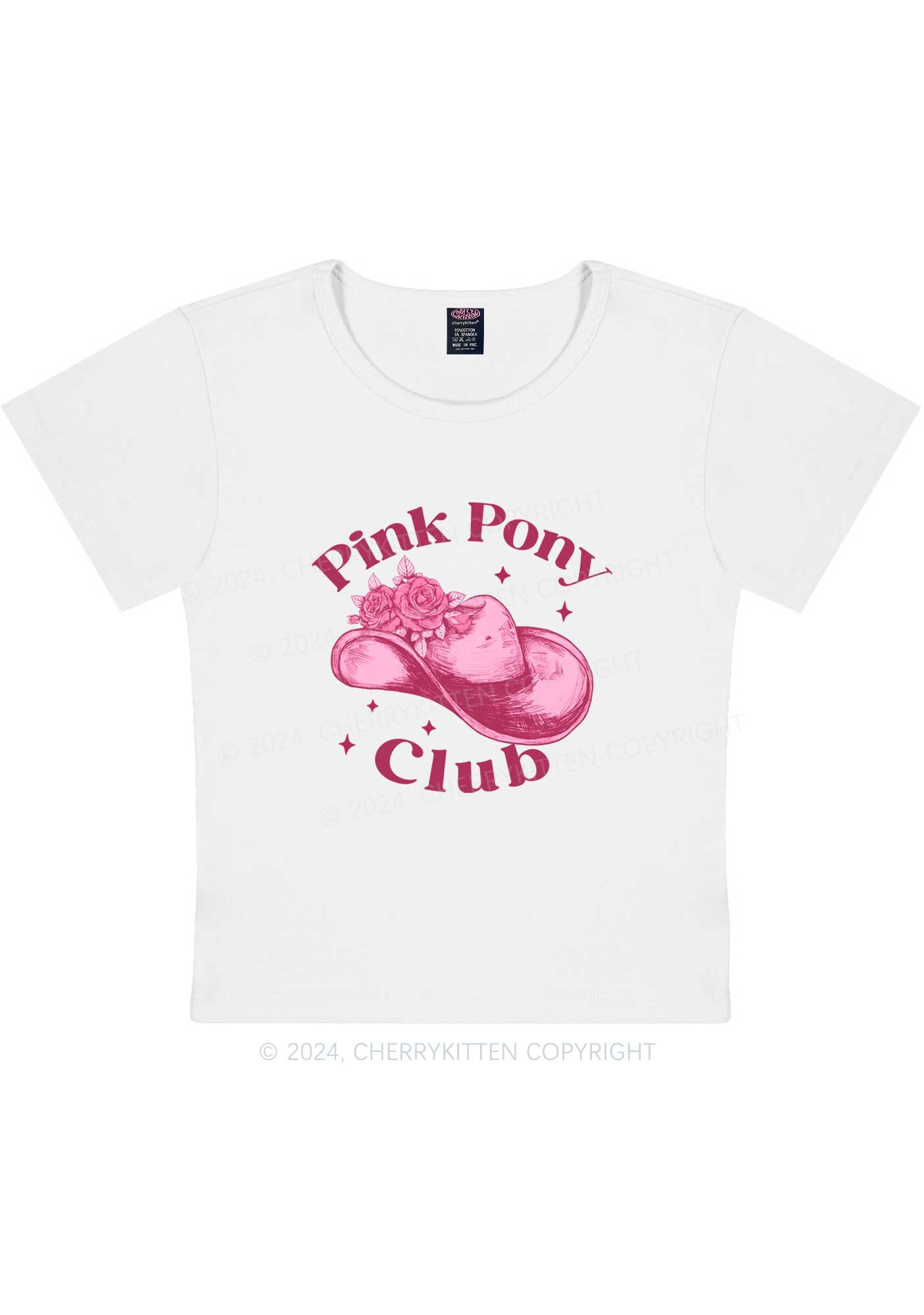 Pink Pony Club Y2K Baby Tee Cherrykitten