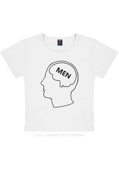 Mens Brain Y2K Baby Tee Cherrykitten