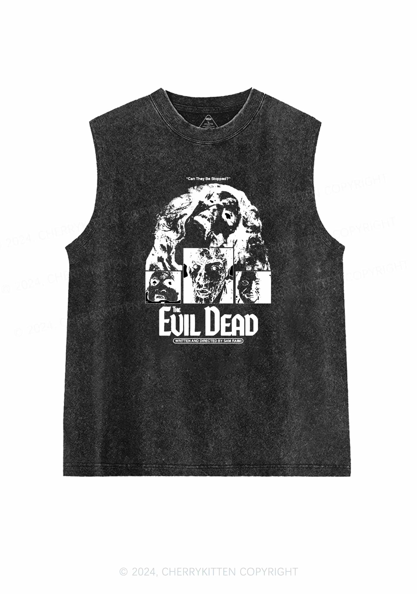 Halloween The Evil Dead Y2K Washed Tank Cherrykitten