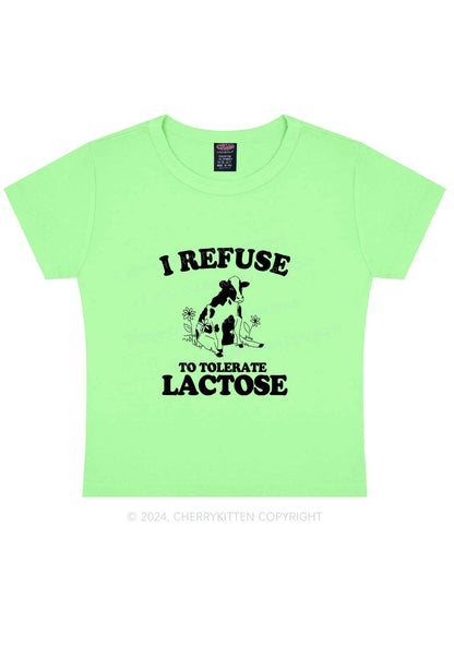 I Refuse To Tolerate Lactose Y2K Baby Tee Cherrykitten