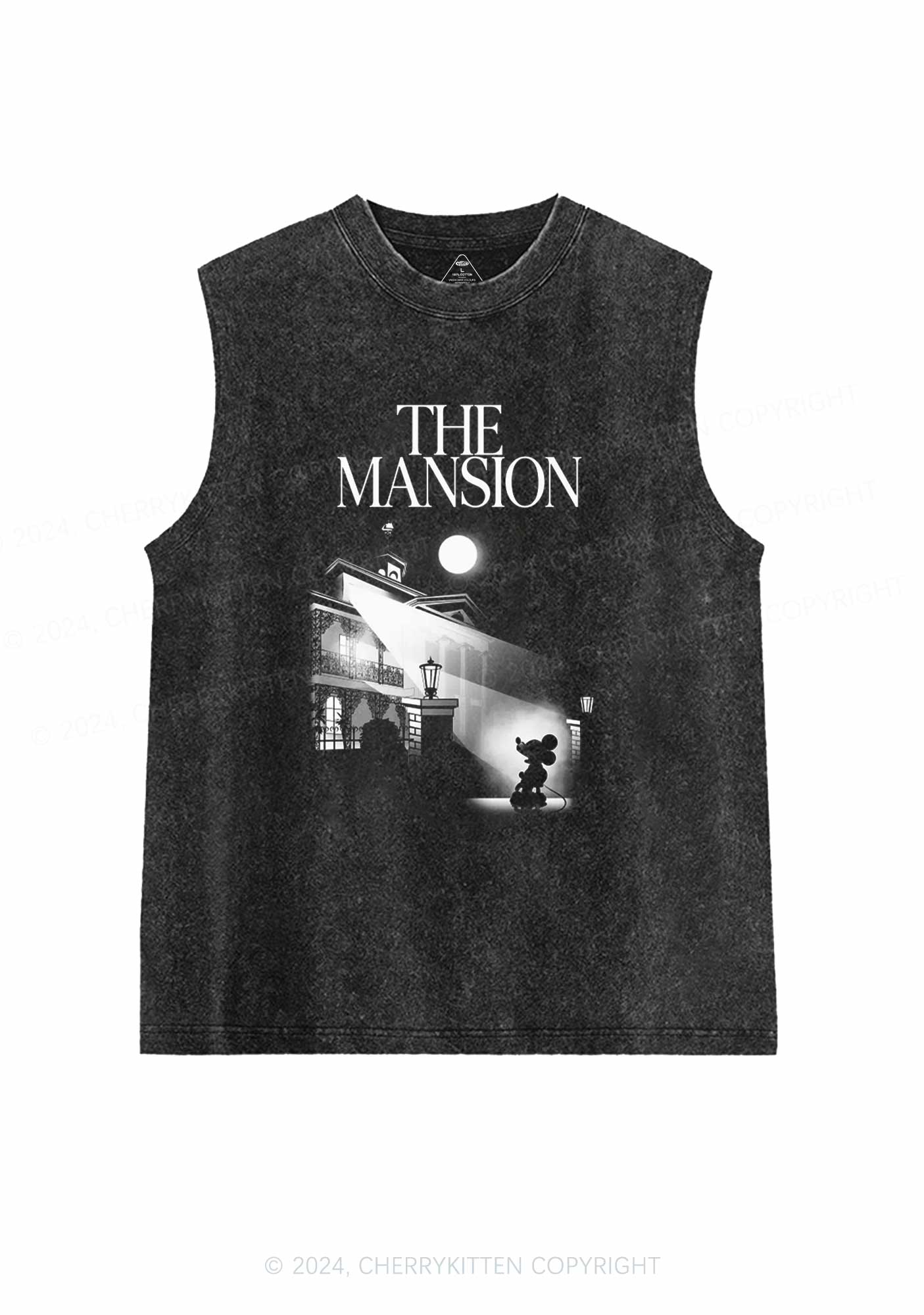 Halloween The Mansion Y2K Washed Tank Cherrykitten