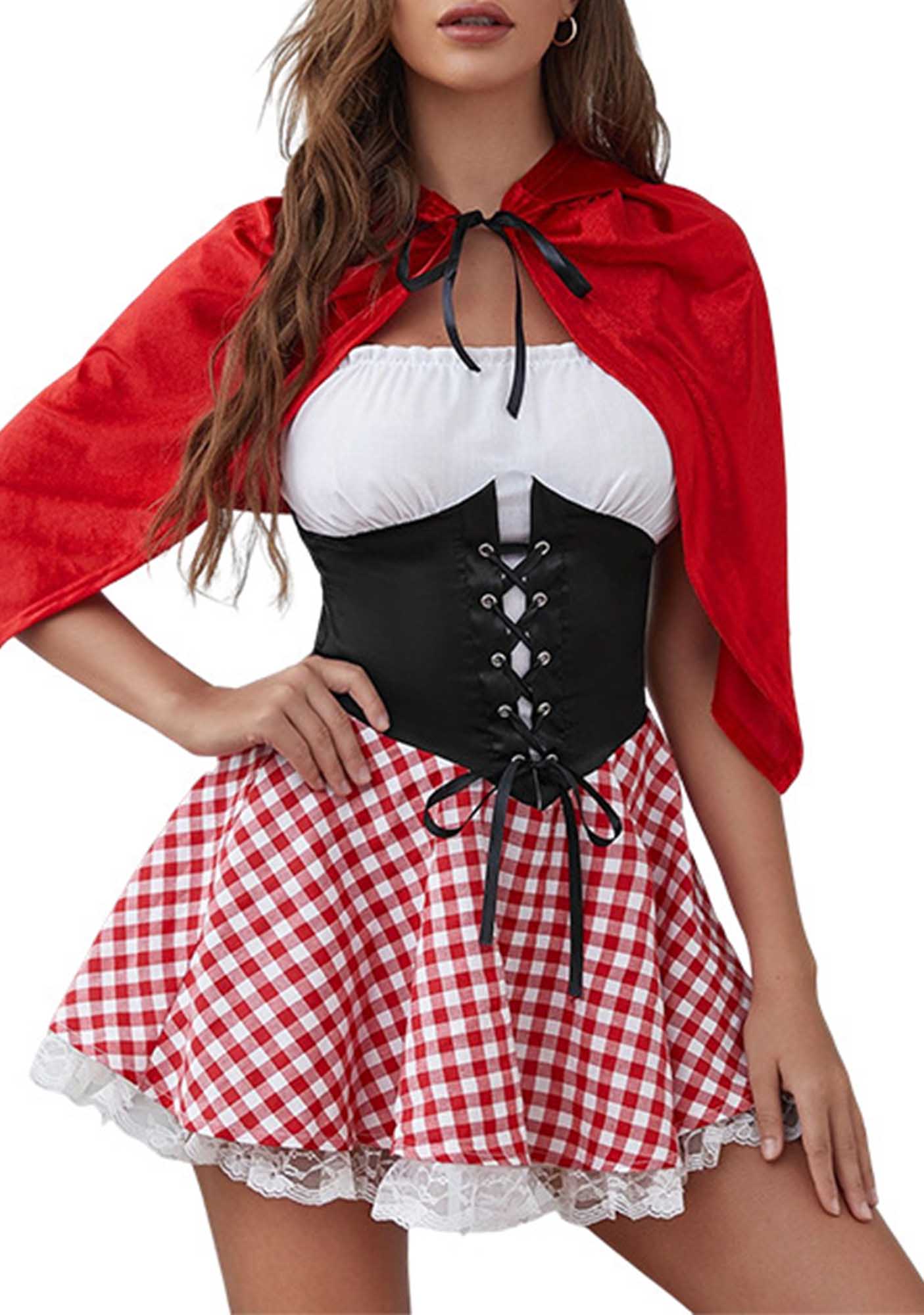 Halloween Little Red Riding Hood Y2K Cosplay Costume