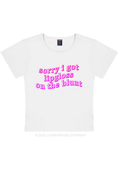 Curvy Lipgloss On The Blunt Y2K Baby Tee Cherrykitten