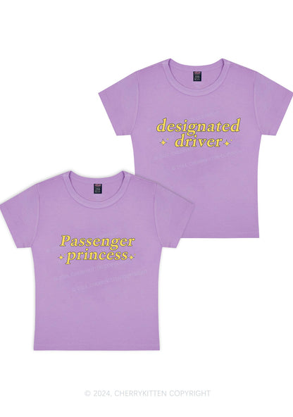 Curvy Passenger Princess Designated Driver Y2K Baby Tee Cherrykitten