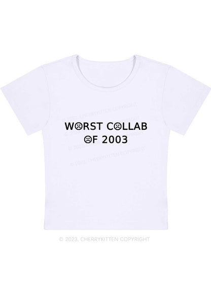 Custom Year Worst Collab Y2K Baby Tee Cherrykitten