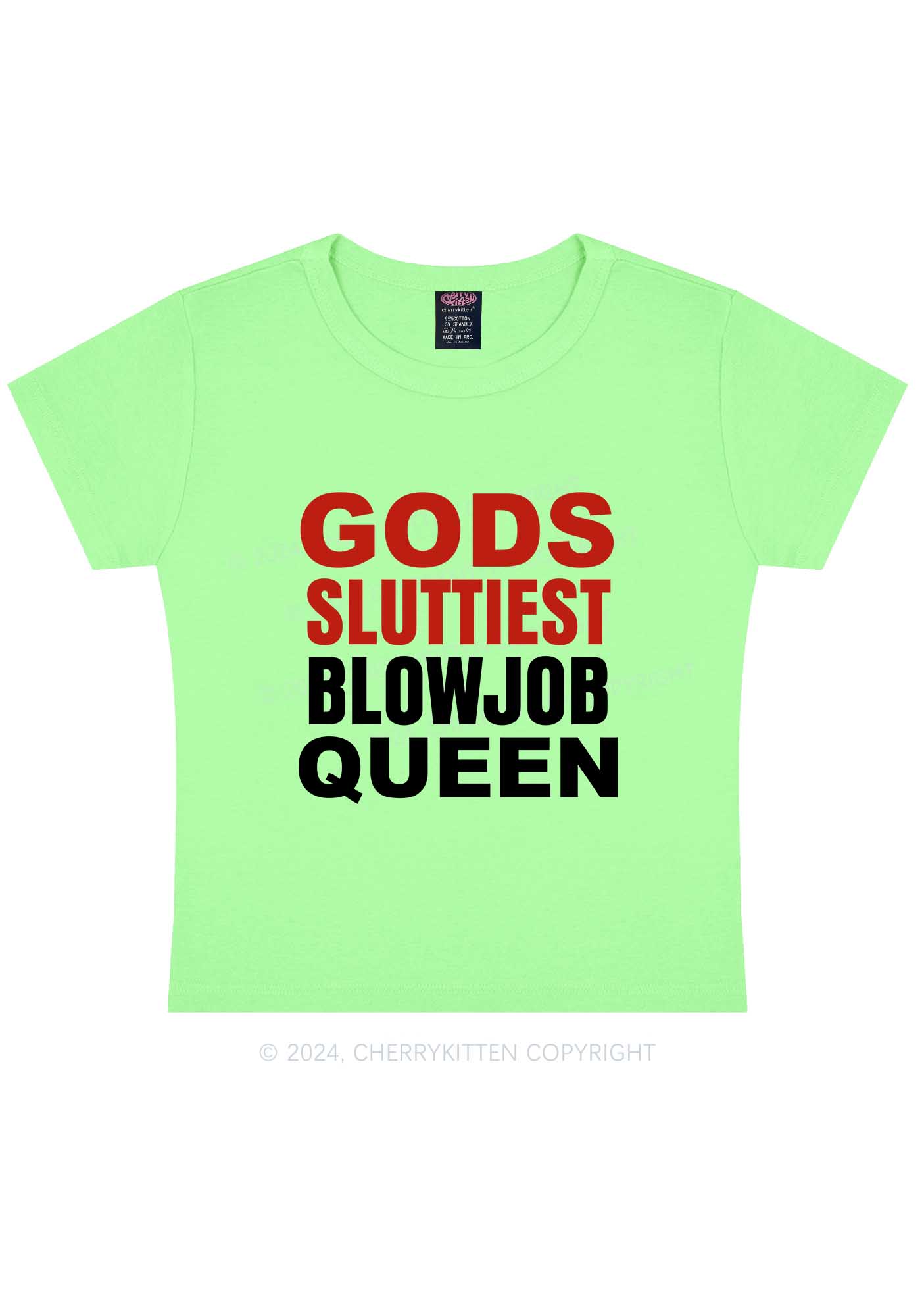 God's Slxttiest Queen Y2K Baby Tee Cherrykitten