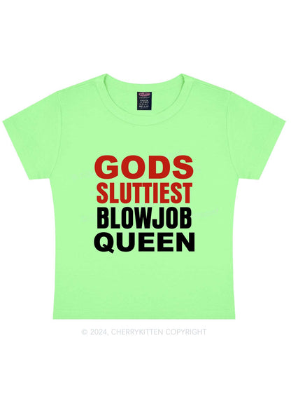 God's Slxttiest Queen Y2K Baby Tee Cherrykitten