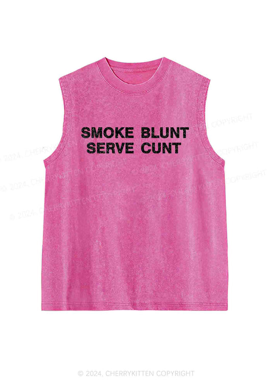 Smoke Blunt Y2K Washed Tank Cherrykitten