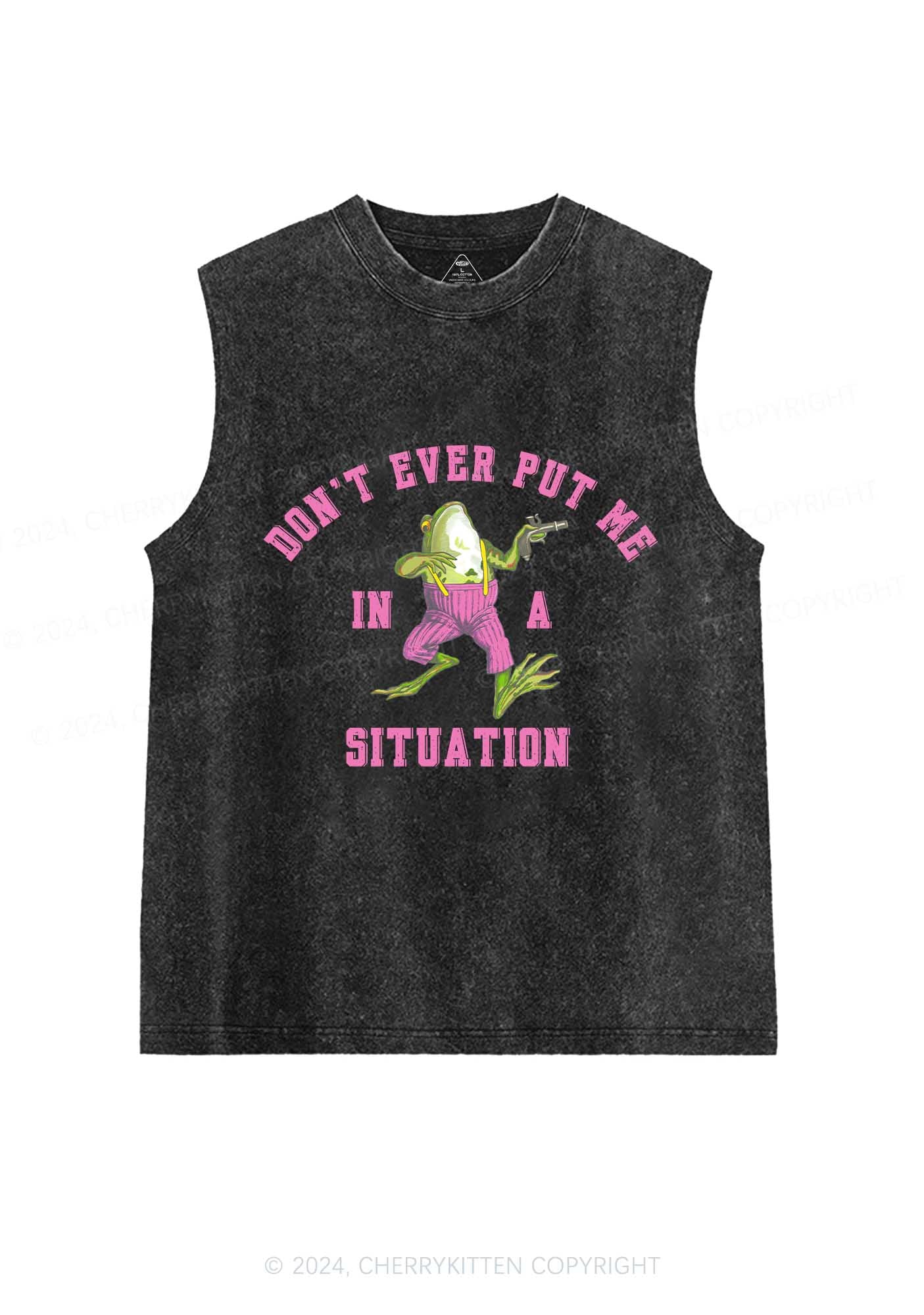 Put Me In Situation Y2K Washed Tank Cherrykitten