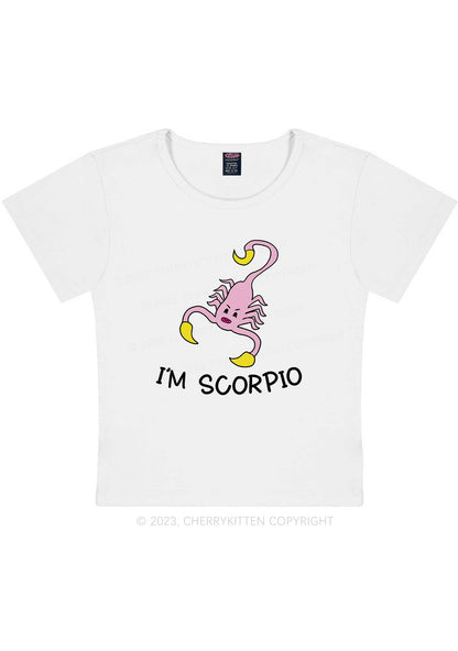 Curvy I'm Scorpio Y2K Baby Tee Cherrykitten