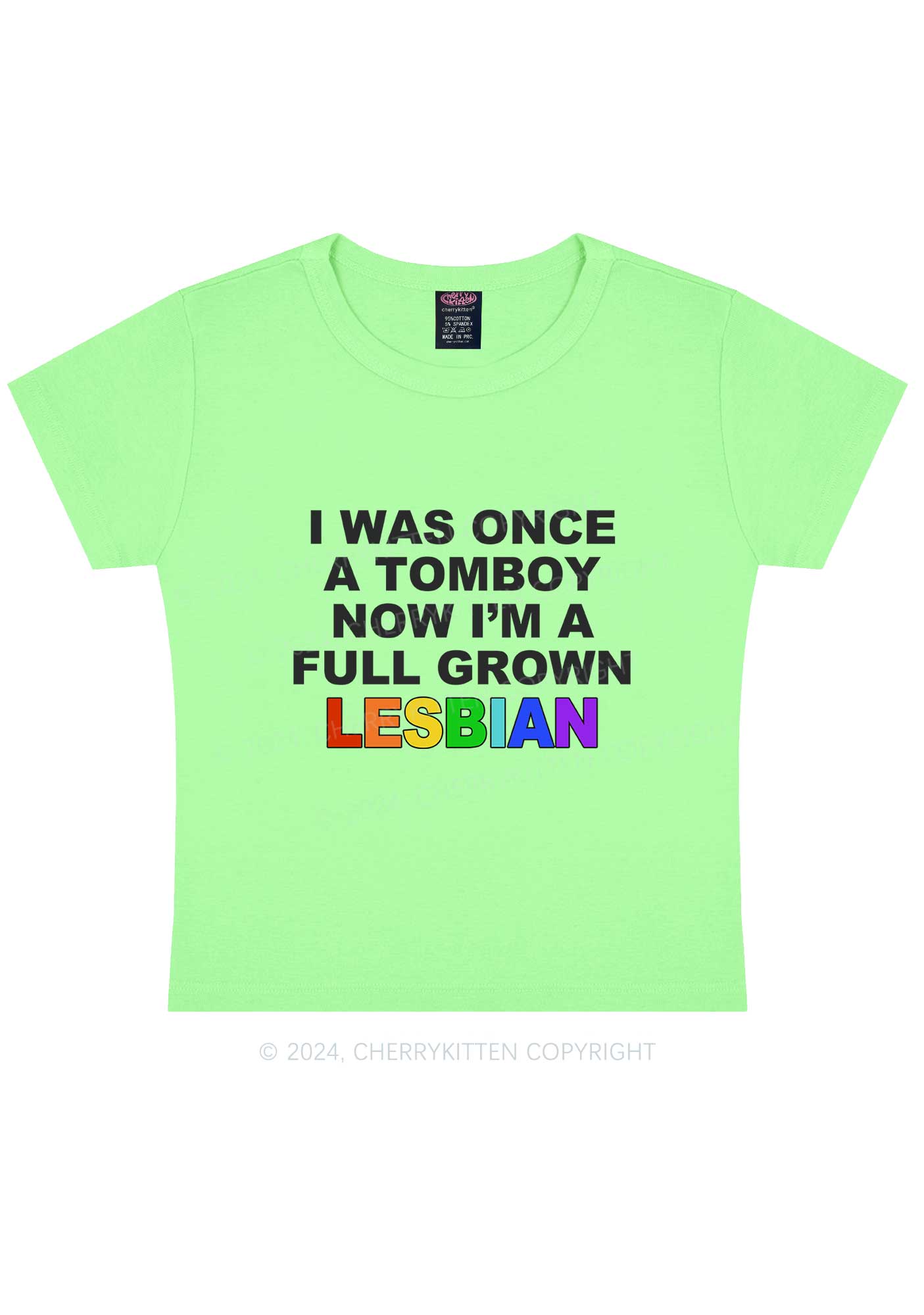 A Full Grown Lesbian Y2K Baby Tee Cherrykitten