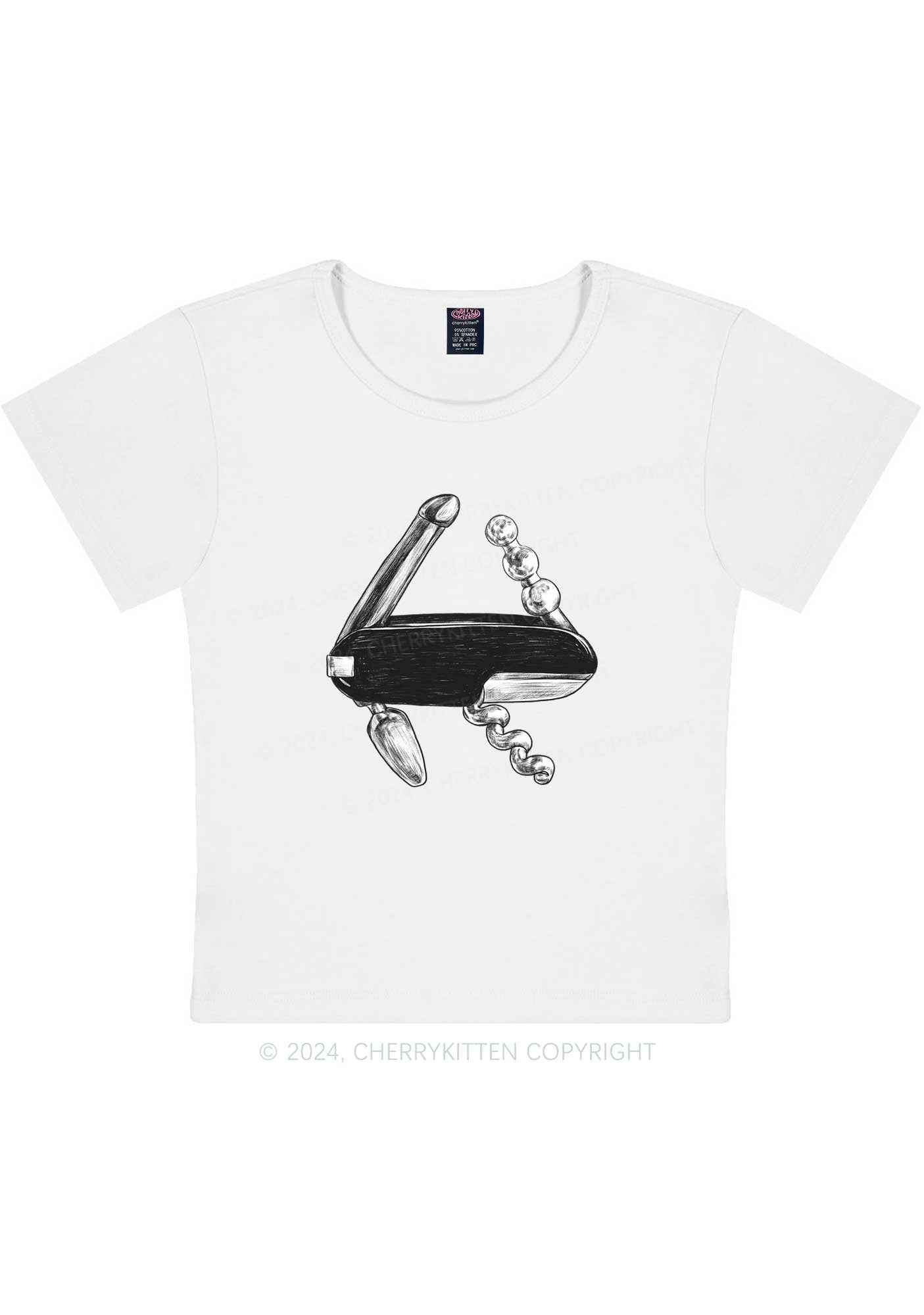 Bottle Opener Y2K Baby Tee Cherrykitten