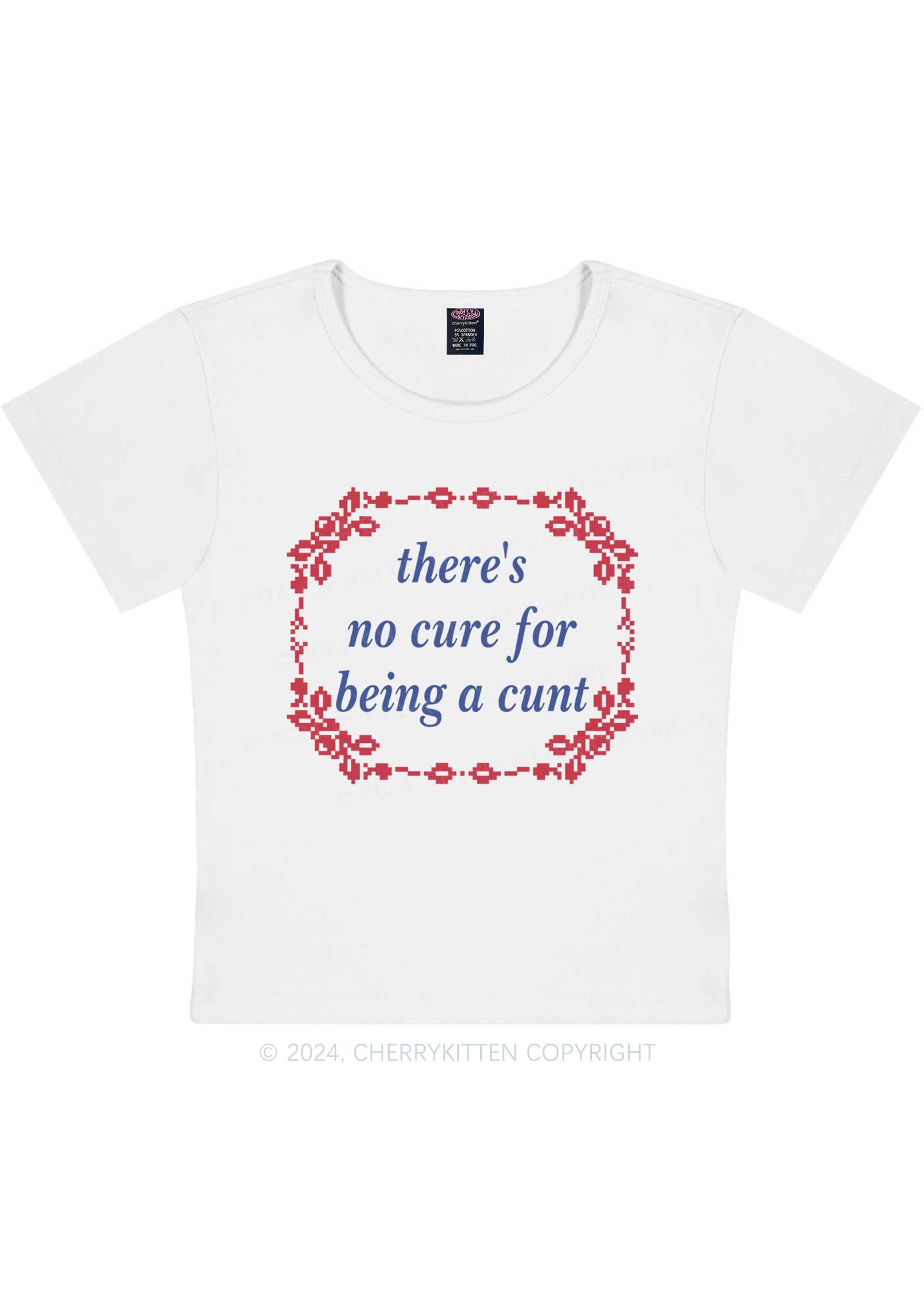 No Cure For Cxxt Y2K Baby Tee Cherrykitten