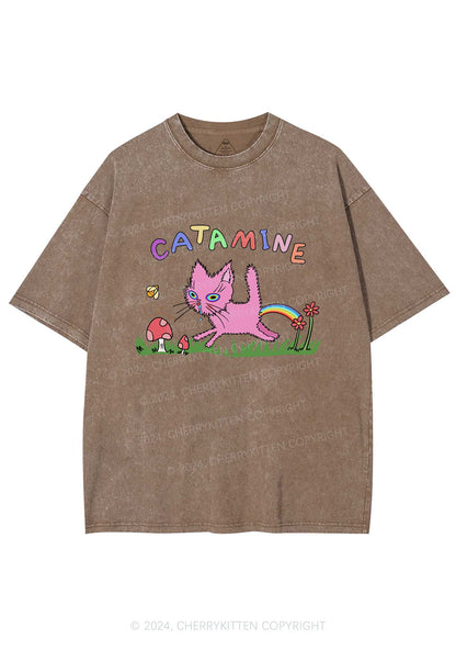 Catamine Y2K Washed Tee Cherrykitten