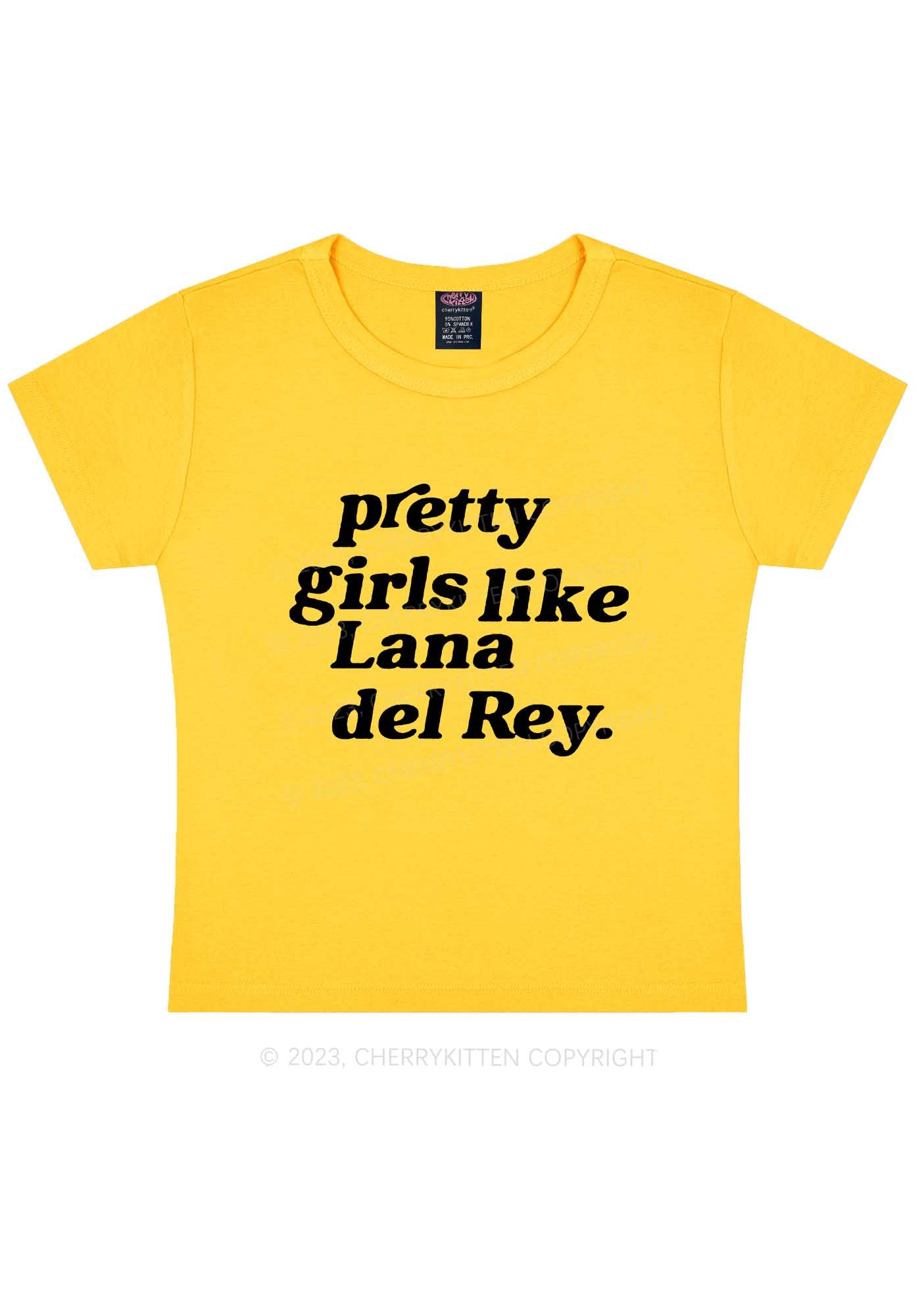 Pretty Girls Like LDR Y2K Baby Tee Cherrykitten